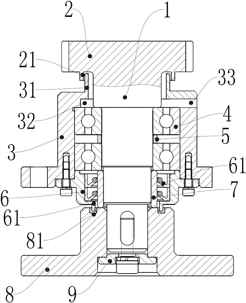 Planetary grinding head with oil leakage prevention mechanism