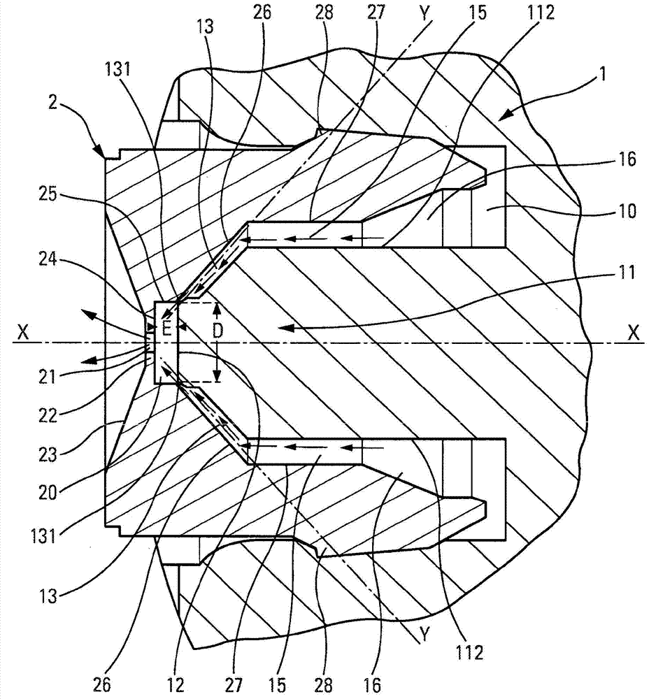 Spray head for a fluid product and dispenser comprising such a spray head