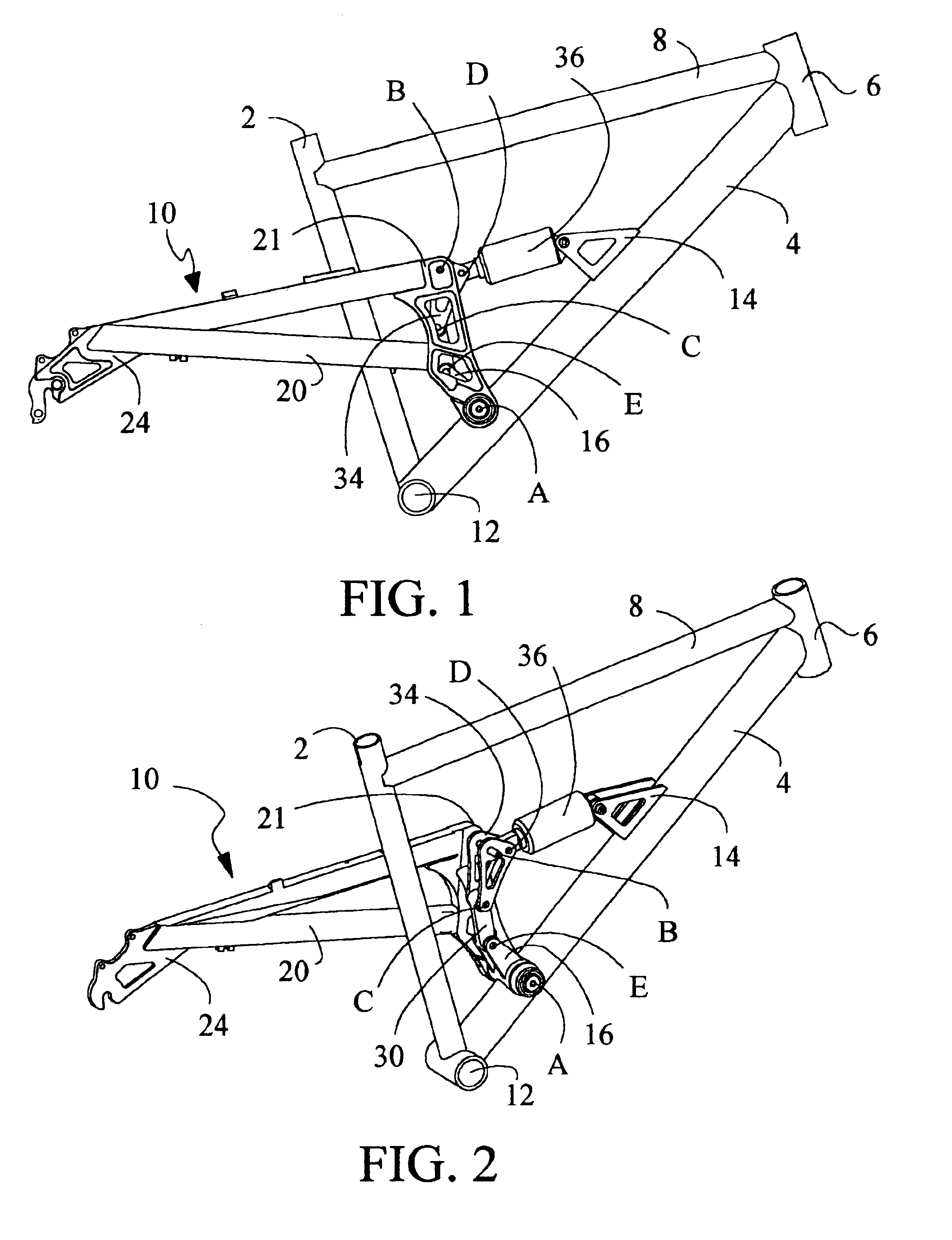 Rear bicycle suspension