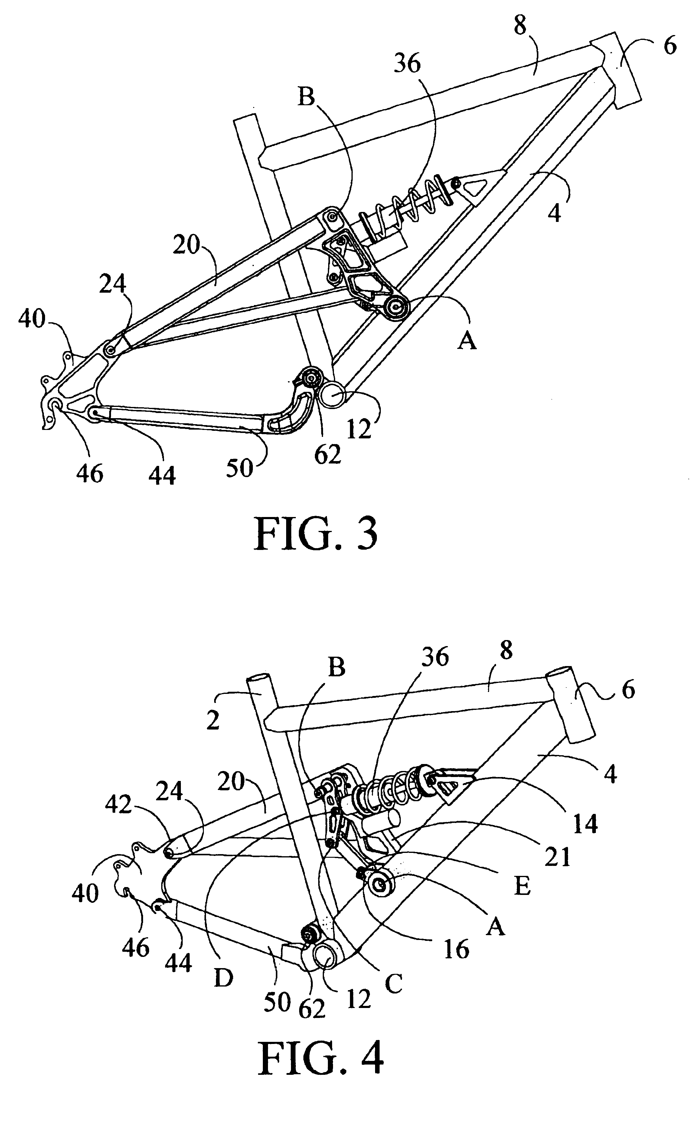 Rear bicycle suspension