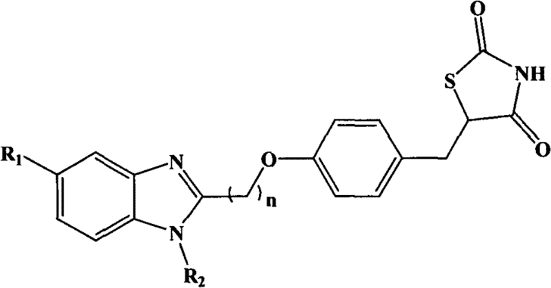 Benzimidazolyl thiazolidinone compounds and synthesis method thereof