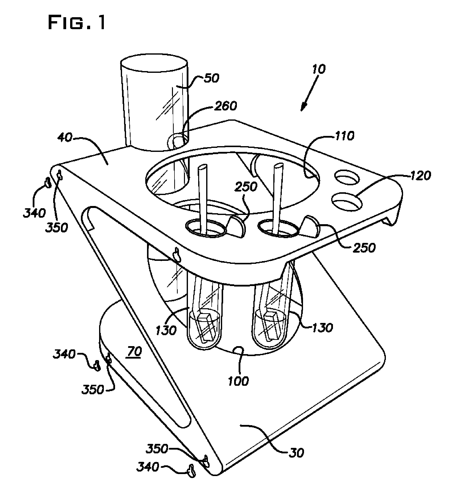 Oral hygiene products dispenser stand and dispensing station