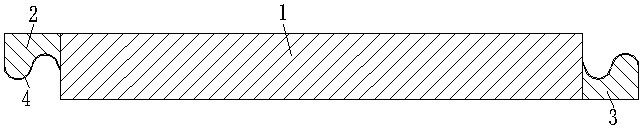 Wood floor and processing device and processing method thereof