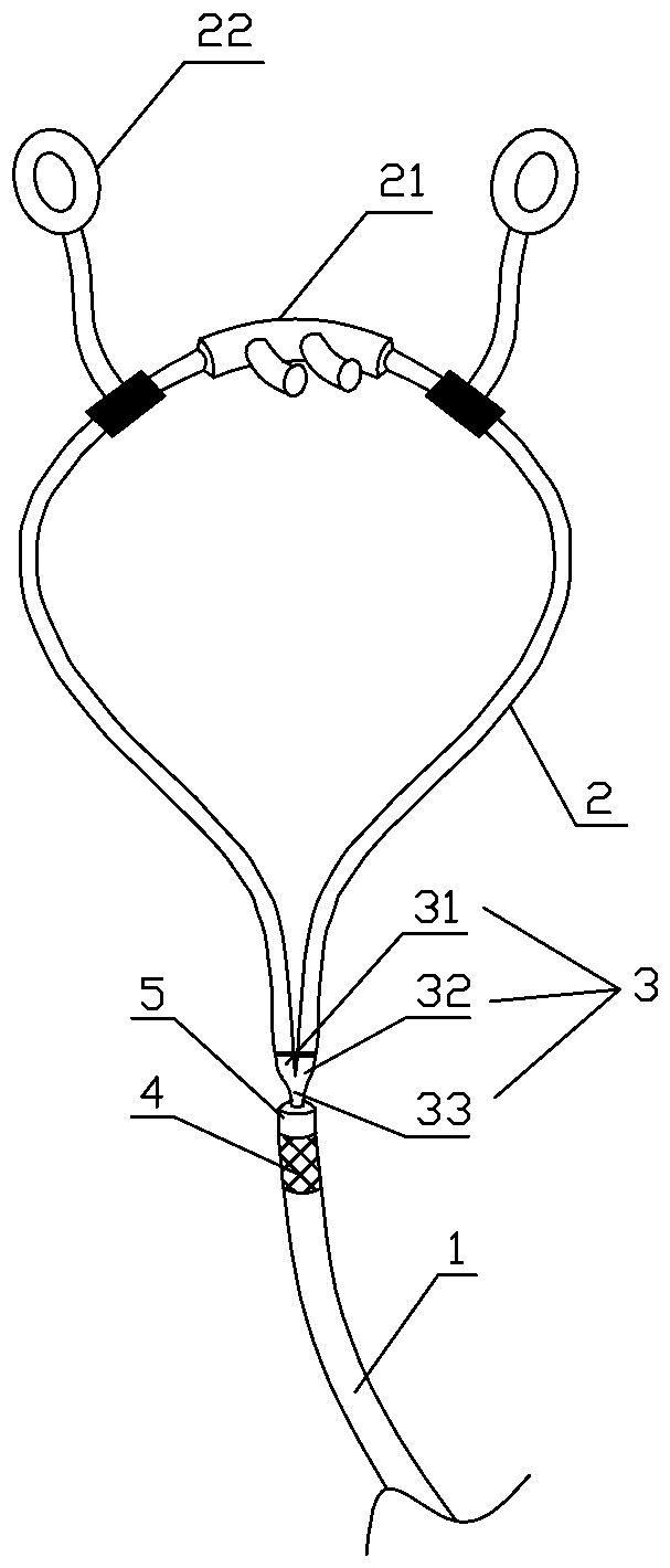 Automatically-sealable movable clamping connection type oxygen inhalation tube device