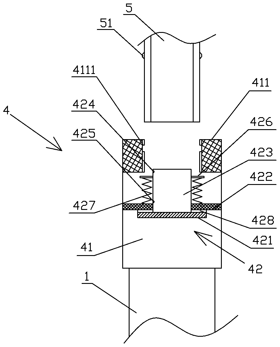 Automatically-sealable movable clamping connection type oxygen inhalation tube device