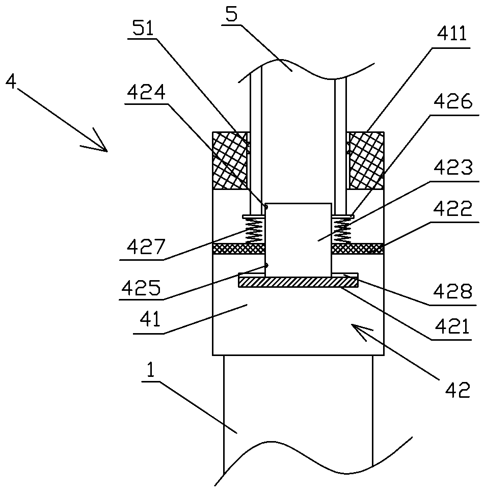 Automatically-sealable movable clamping connection type oxygen inhalation tube device