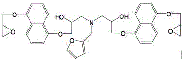 A kind of epoxy resin containing furan self-repairing group and preparation method thereof