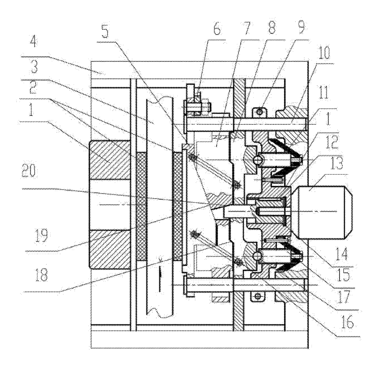 Single-side double-inclined-surface disc-type brake