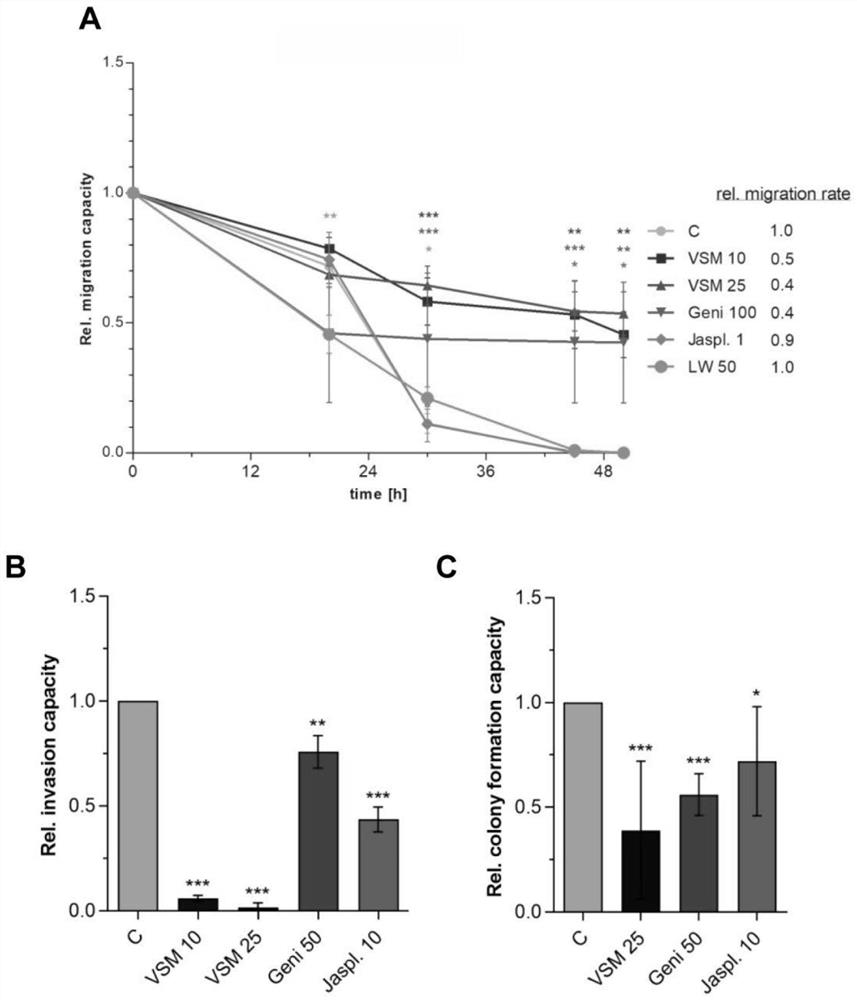 Application of VSM in preparation of medicine for treating rhabdomyosarcoma