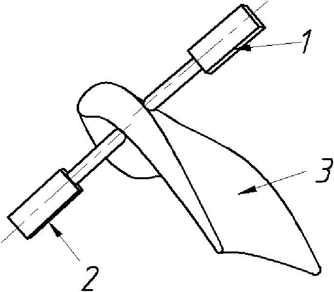 Cutter path generating method for double blade head processing of turbine long blade profile