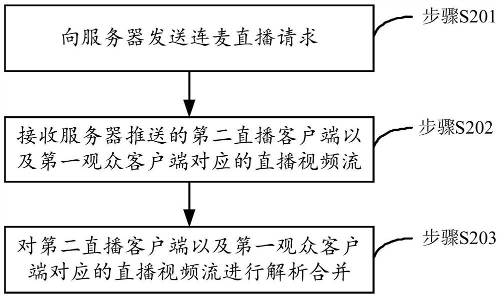 Microphone connection live broadcast method, device and system