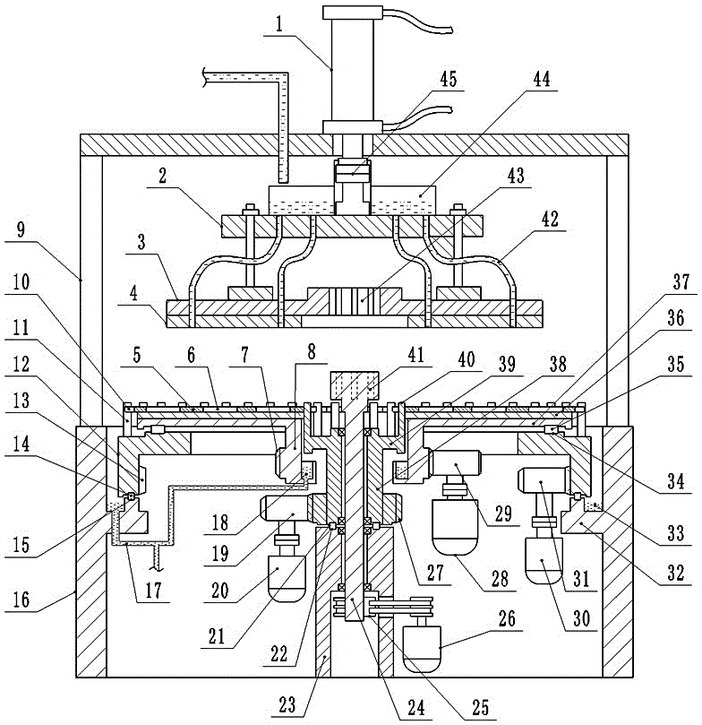 Four-drive two-face chip polishing machine