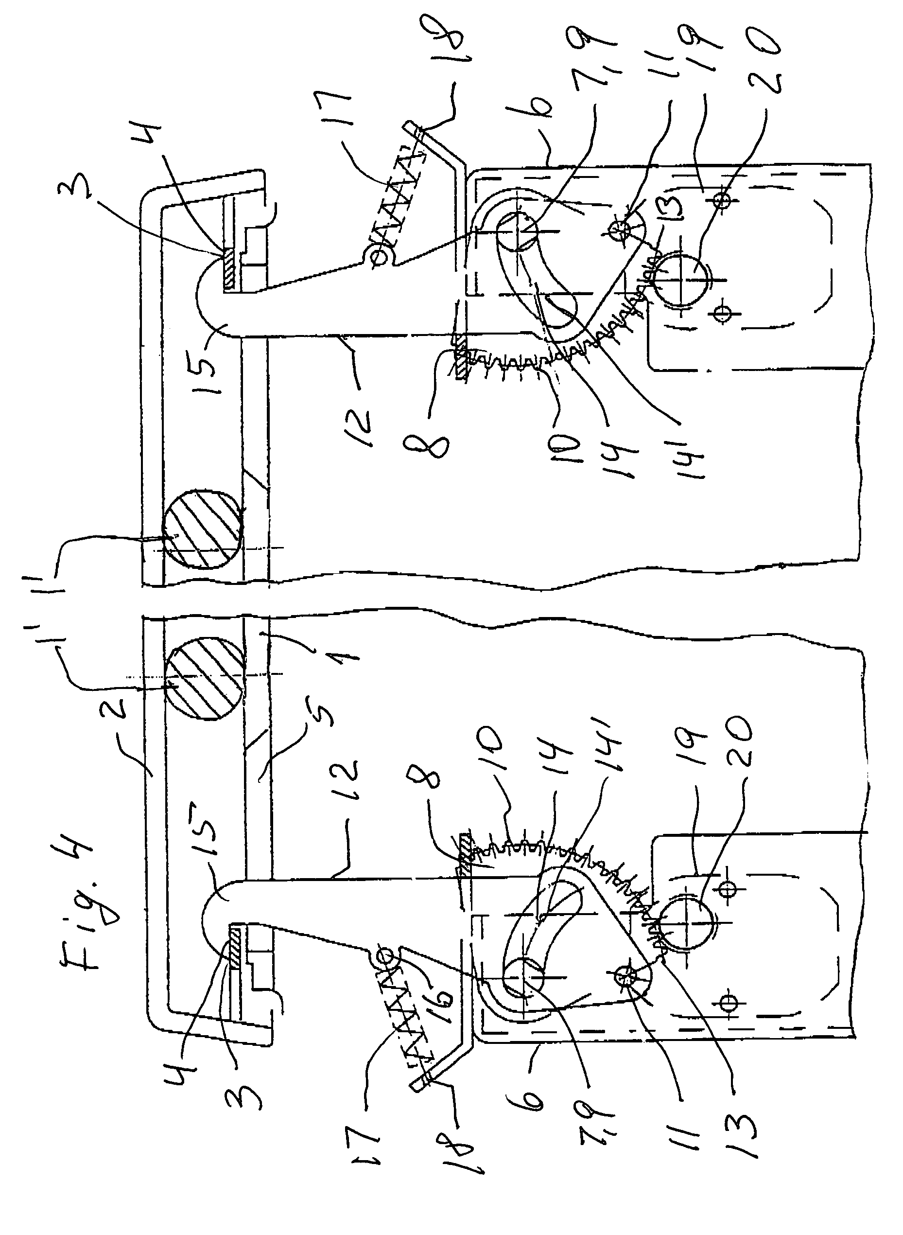 Locking device of a closure with a housing