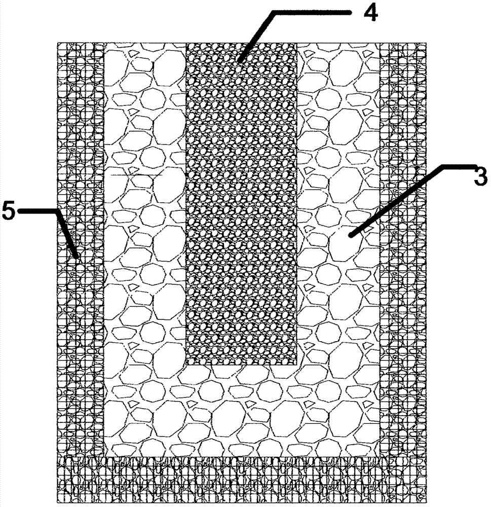 Ecological environmental-protection permeable spur dike structure