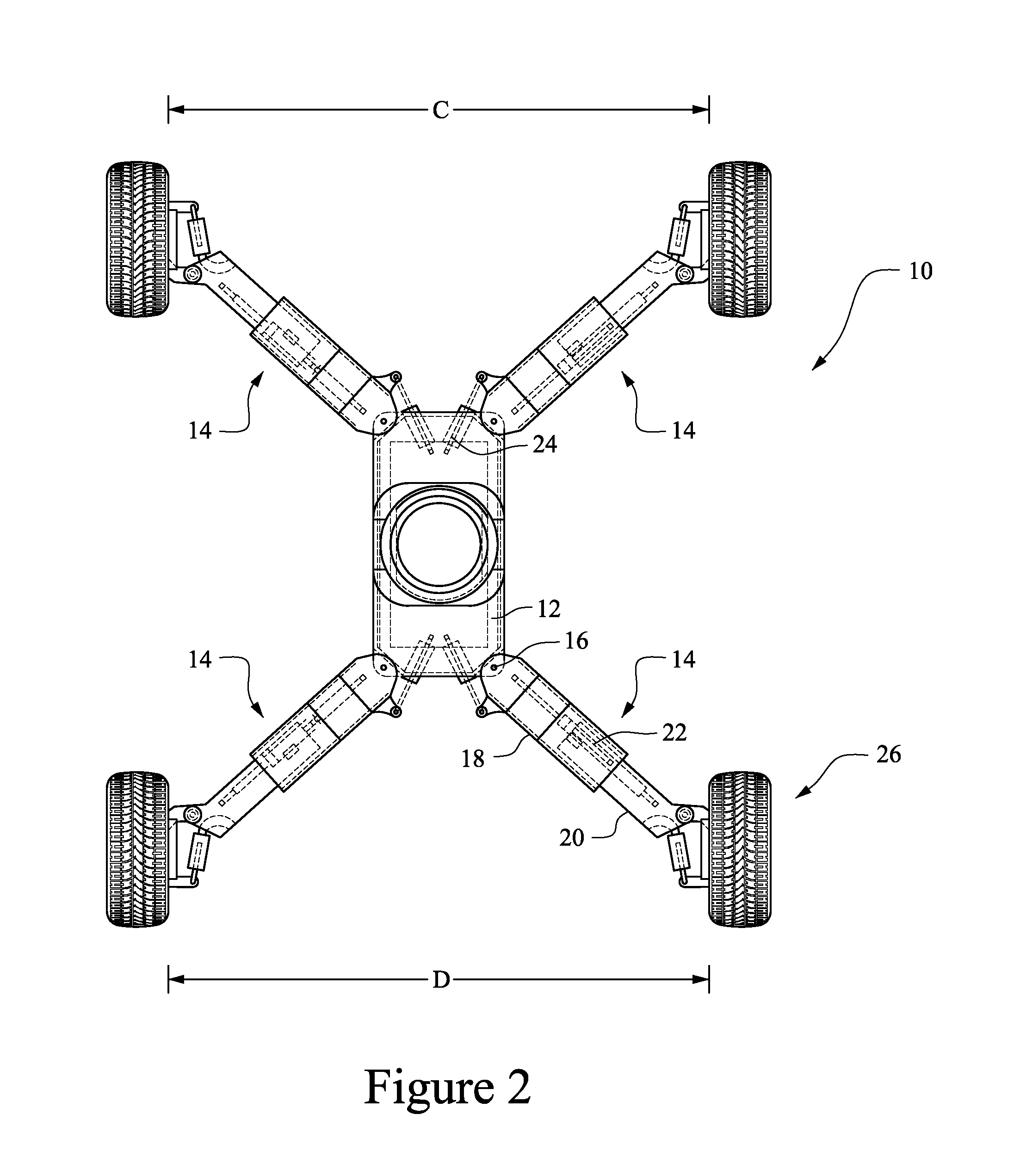 Pivoting axle system