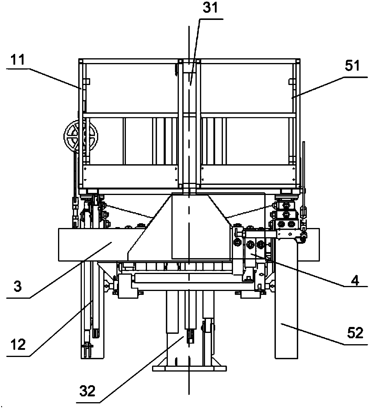 Contact line maintenance operation vehicle and platform device thereof