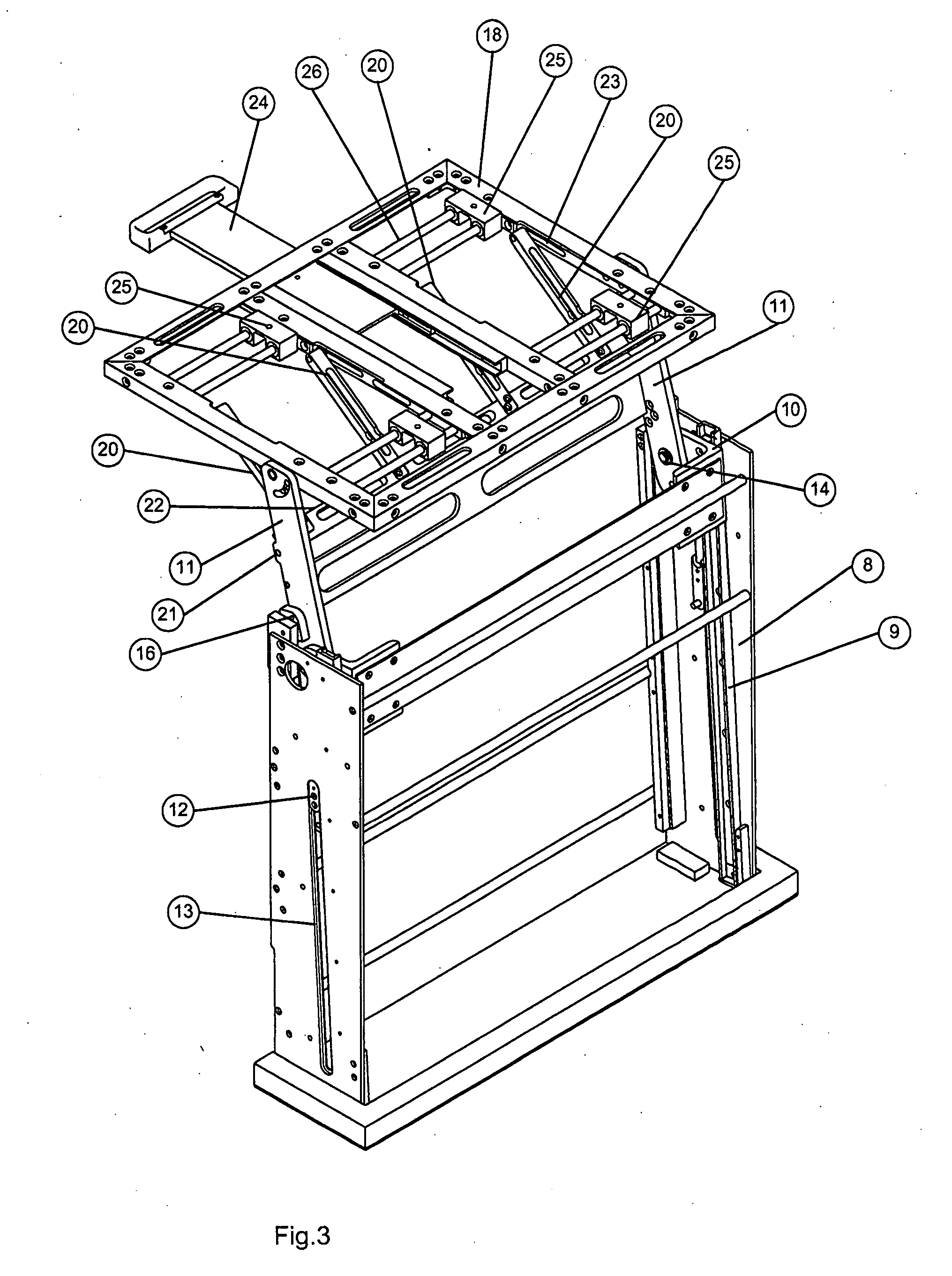 Pivotable table