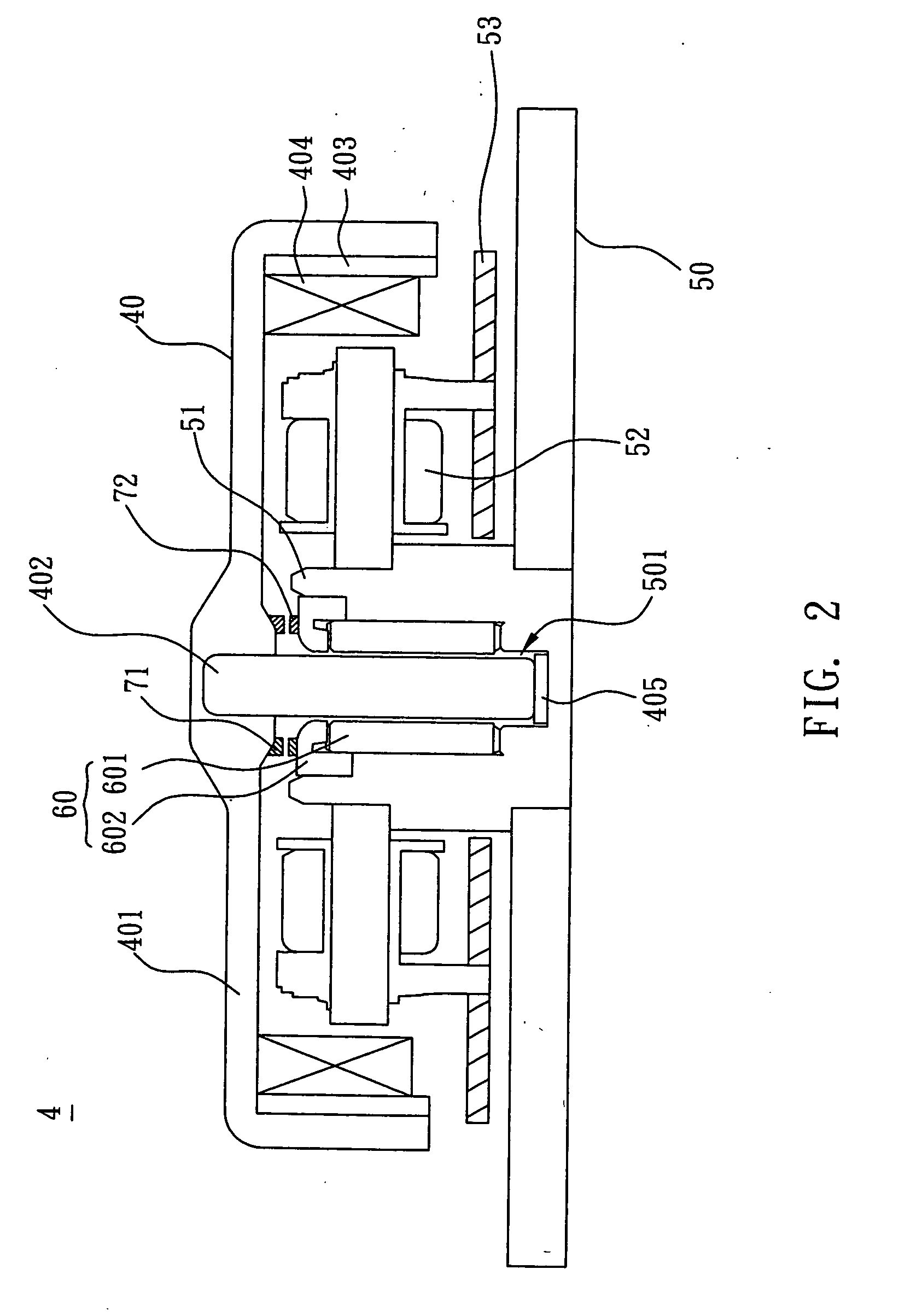 Motor and bearing structure thereof