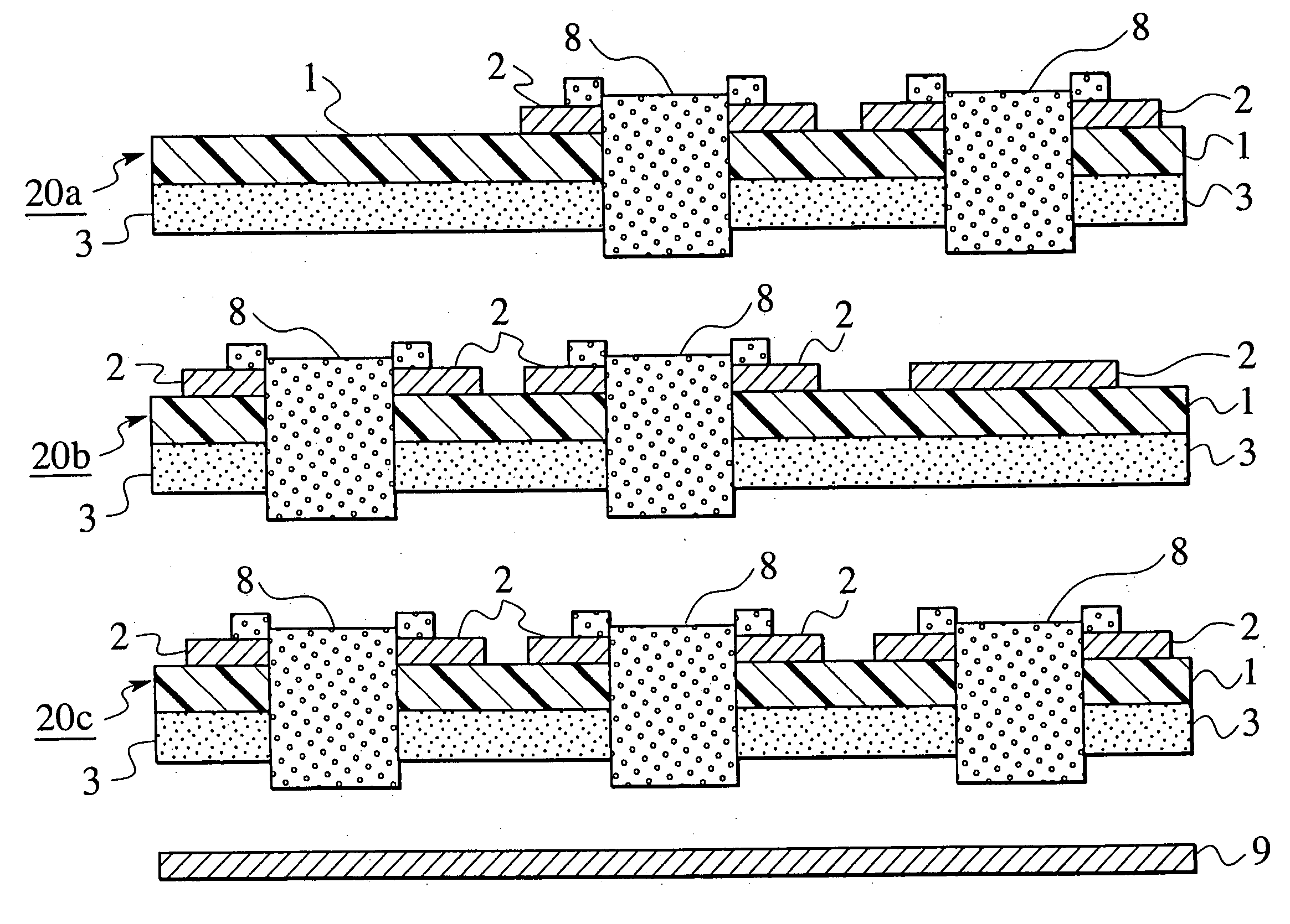 Multilayer wiring board assembly, multilayer wiring board assembly component and method of manufacture thereof