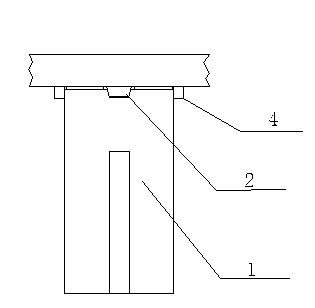 Downward-opening type positioning device for segmented mold arch seat