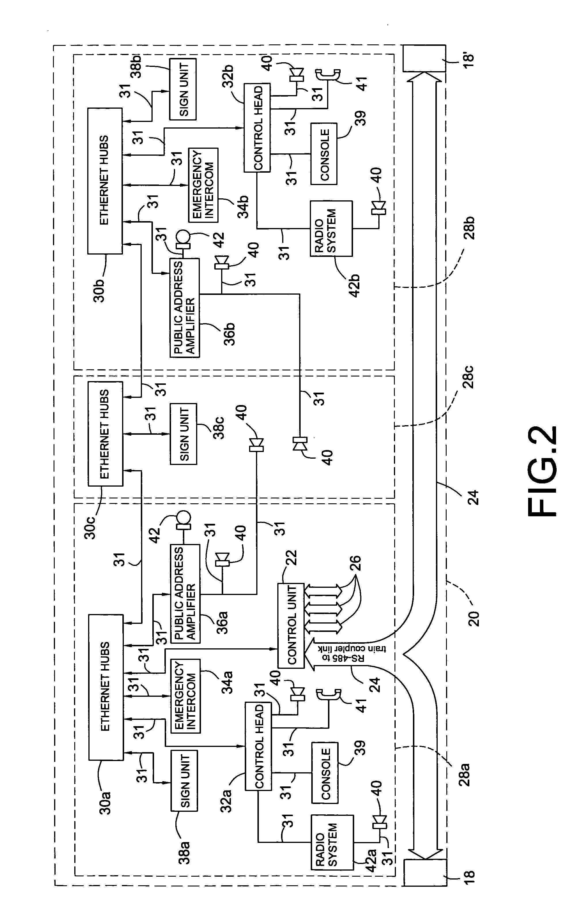 Communication circuit for a vehicle