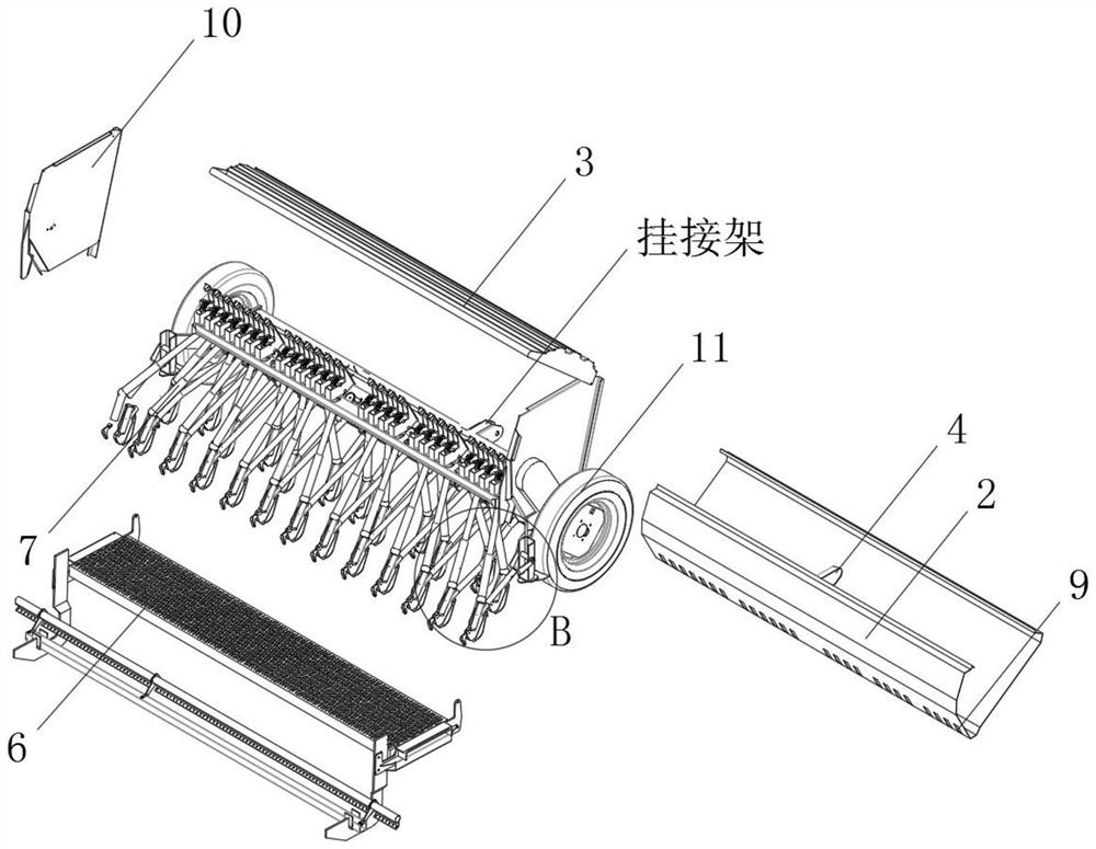 Equipment for mixing poultry and livestock manure when planting green glutinous rice and its working method