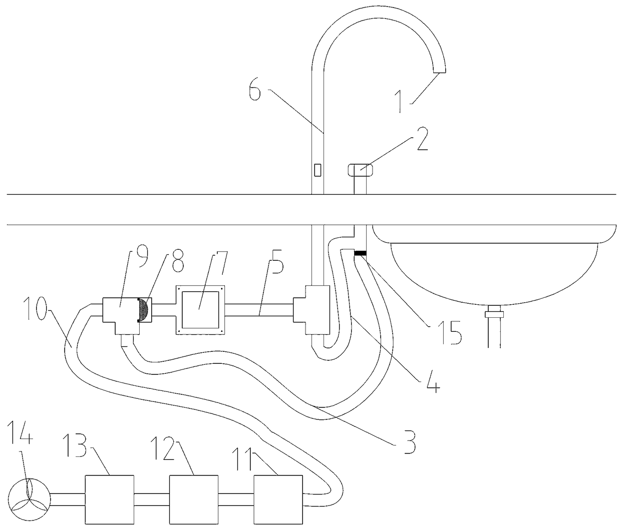 A new type of energy-saving induction double faucet