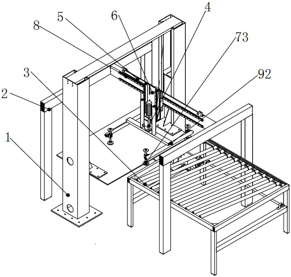 Loading device for floor production line