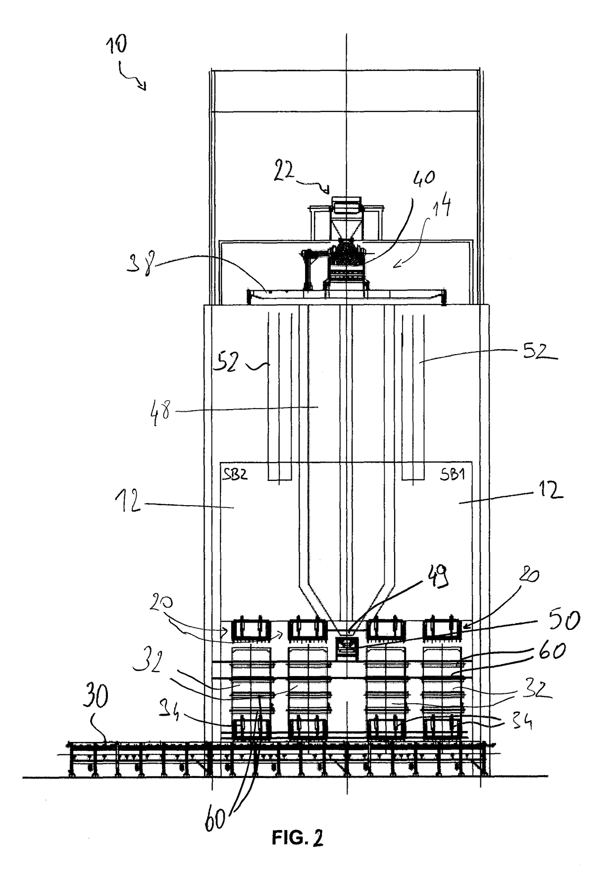 Blast furnace stockhouse arrangement