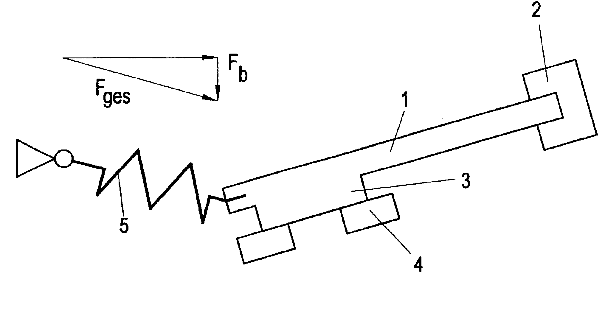 Valve with unilaterally constrained piezoelectric bending element as actuating device