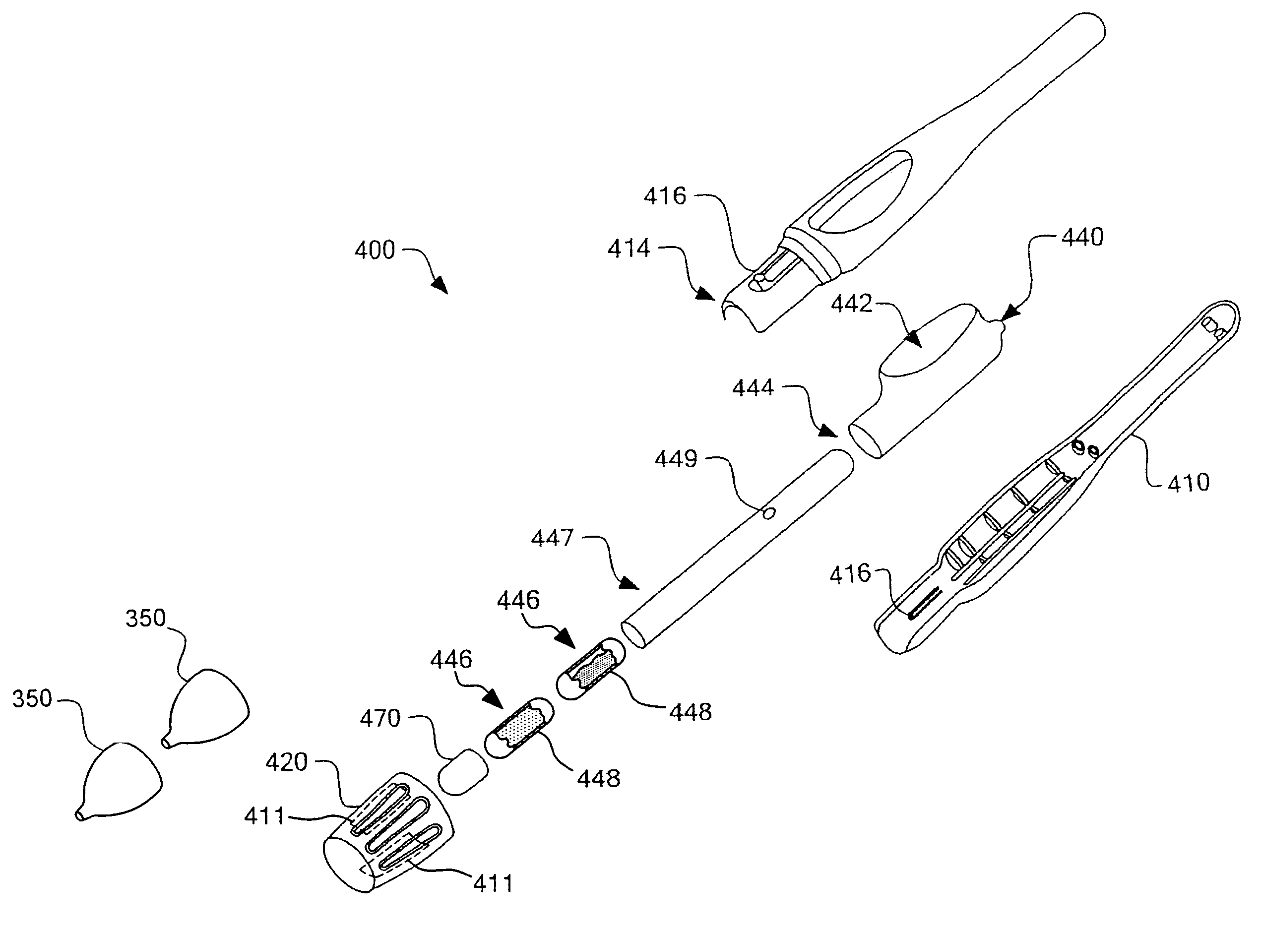 Applicators, dispensers and methods for dispensing and applying adhesive material