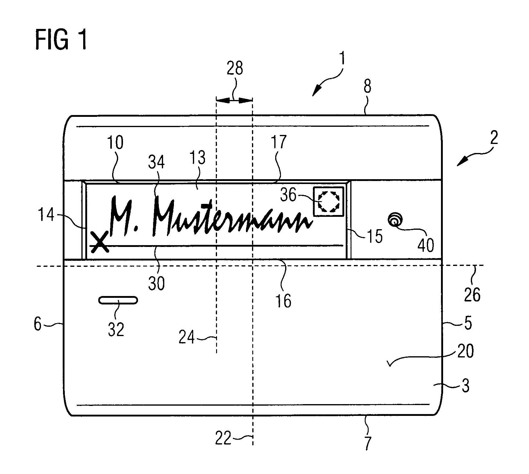 Device for electronically capturing a handwritten user input