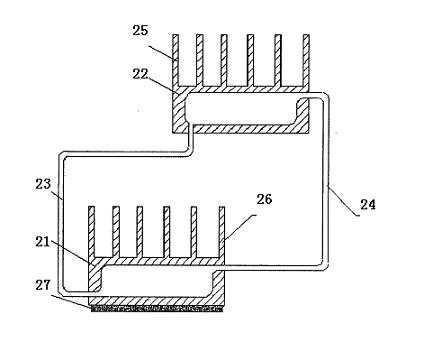 Industrial afterheat semiconductor power generation method and device using heat carrier as heating medium