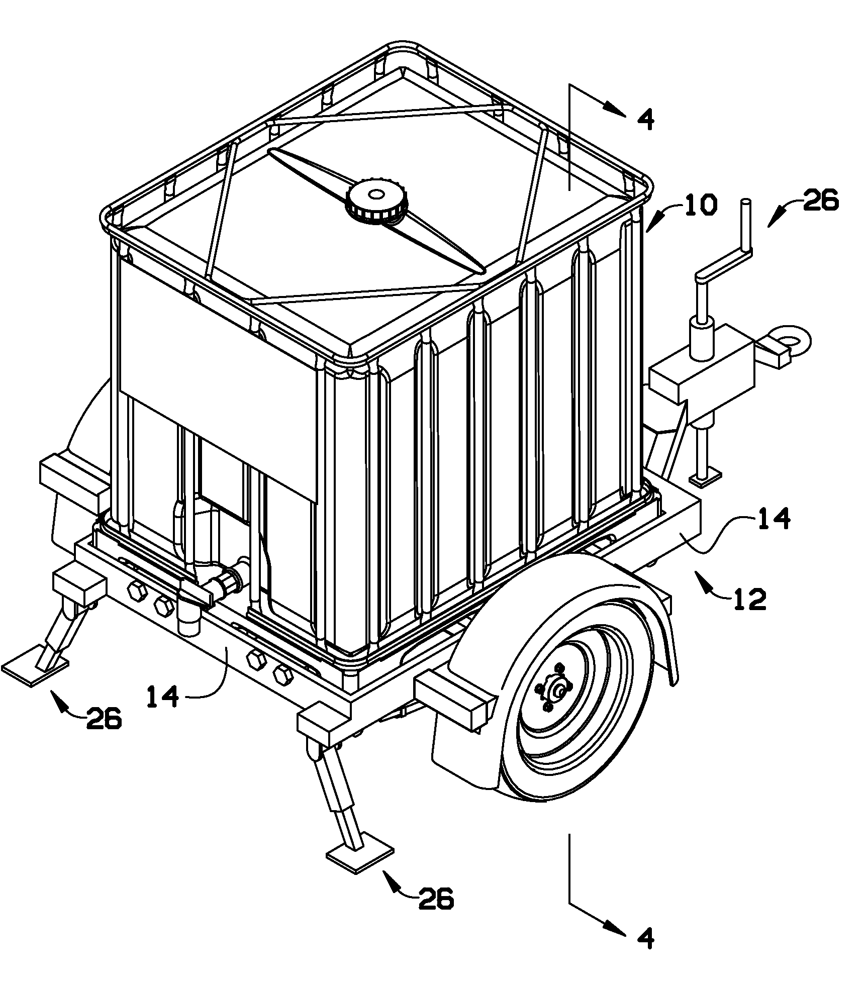 Trailer chassis hold down system