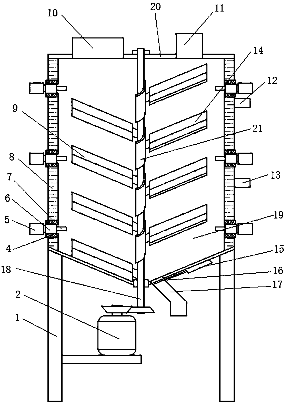 Pyrolysis stirring apparatus for treating contaminated soil