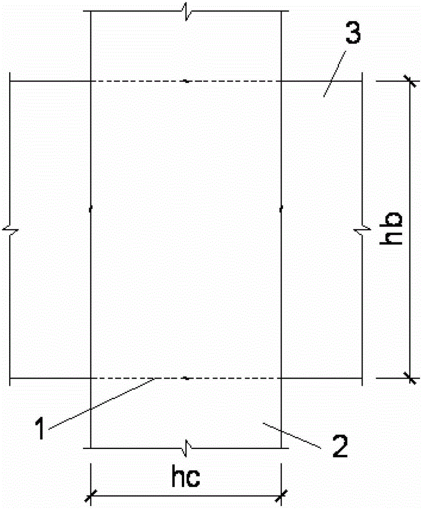 A reinforced concrete frame joint with vertical ties