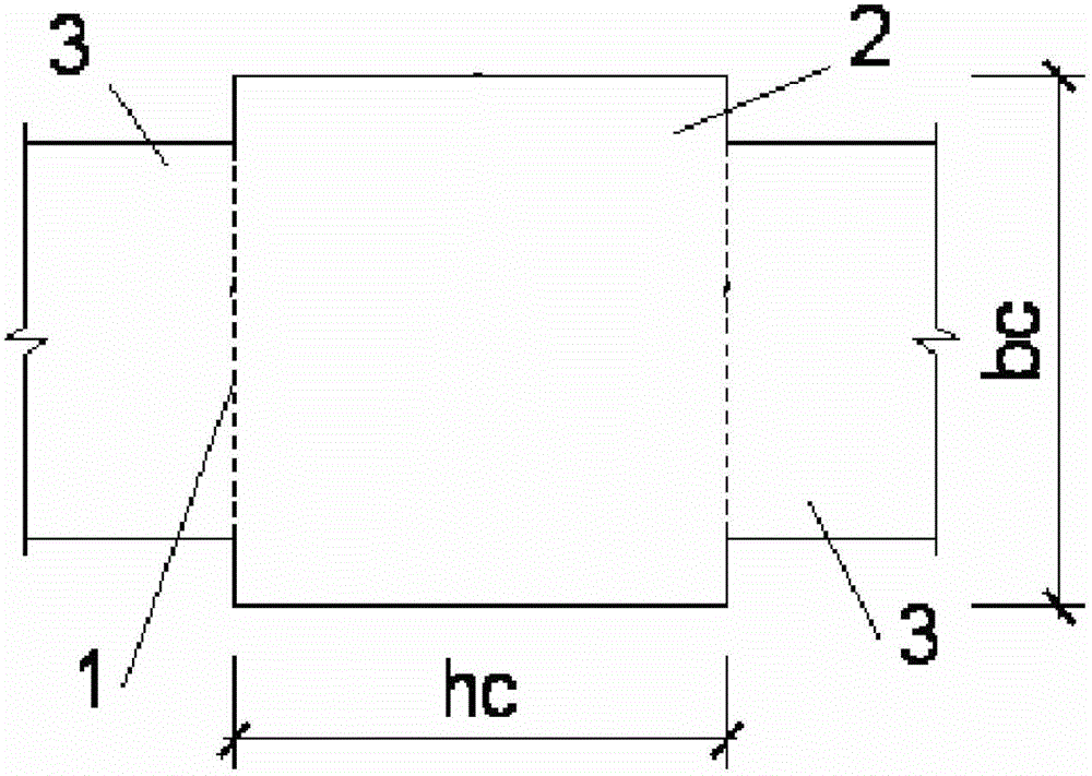 A reinforced concrete frame joint with vertical ties