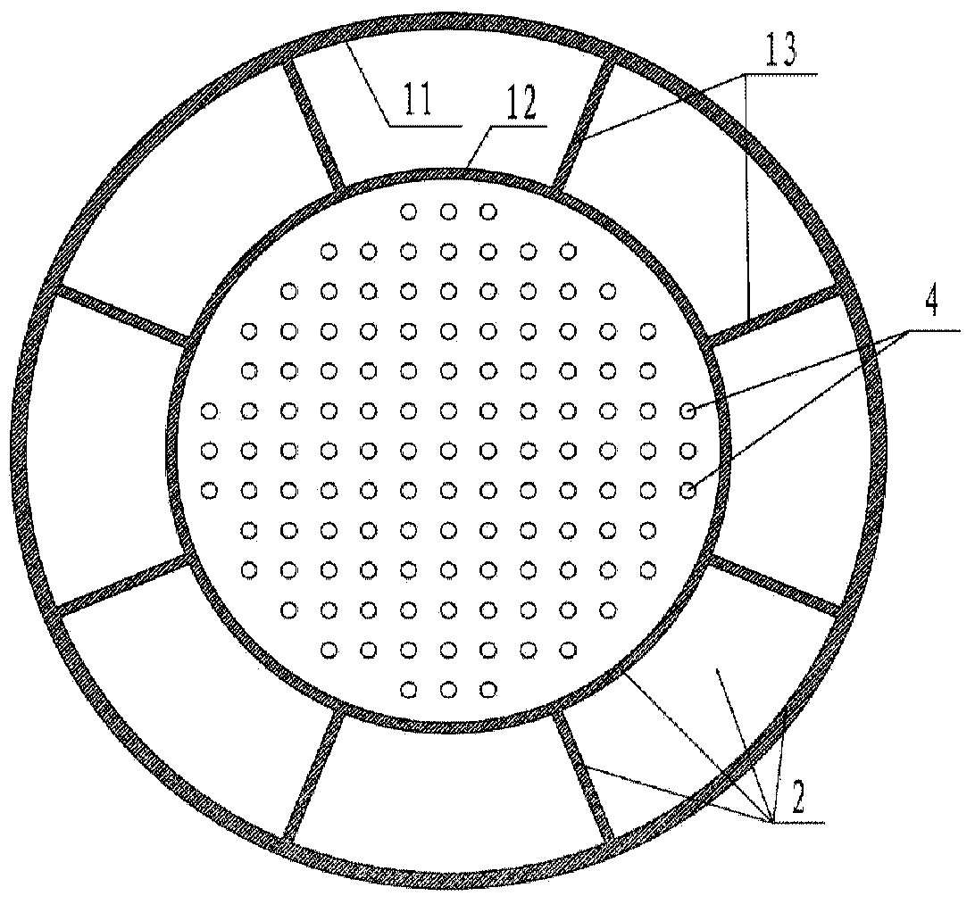 Caisson composite foundation provided with suction type apron shells and semi-rigid connection piles