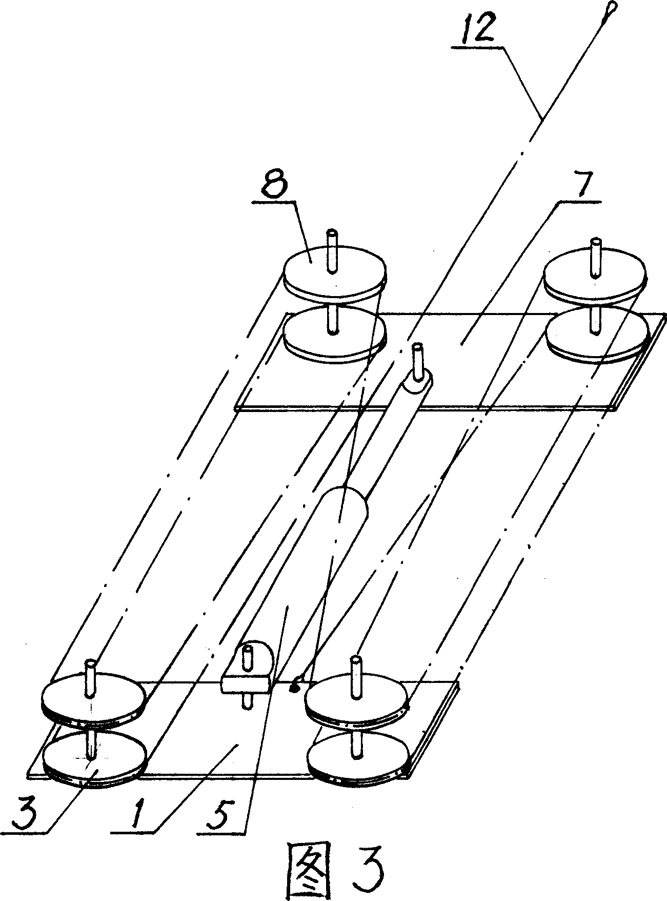 Driving device for automobile container loading and unloading