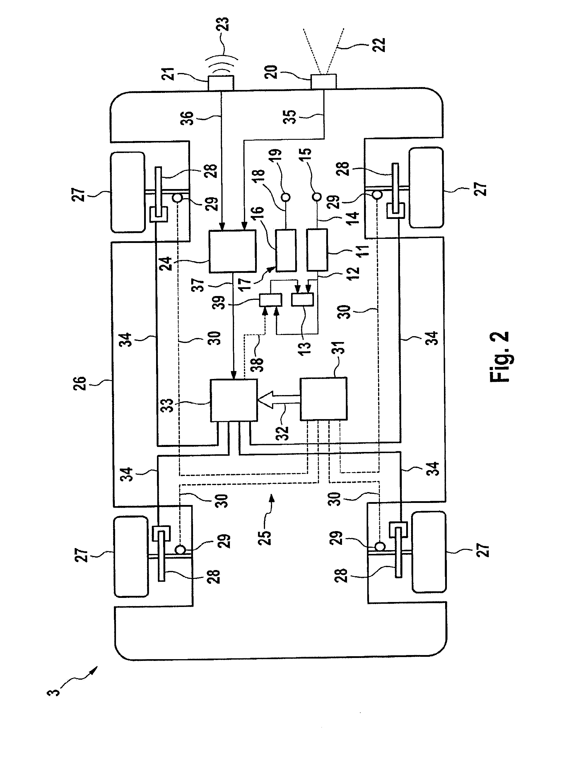 Car2x receiver filtering based on a receiving corridor in a geographic coordinate system