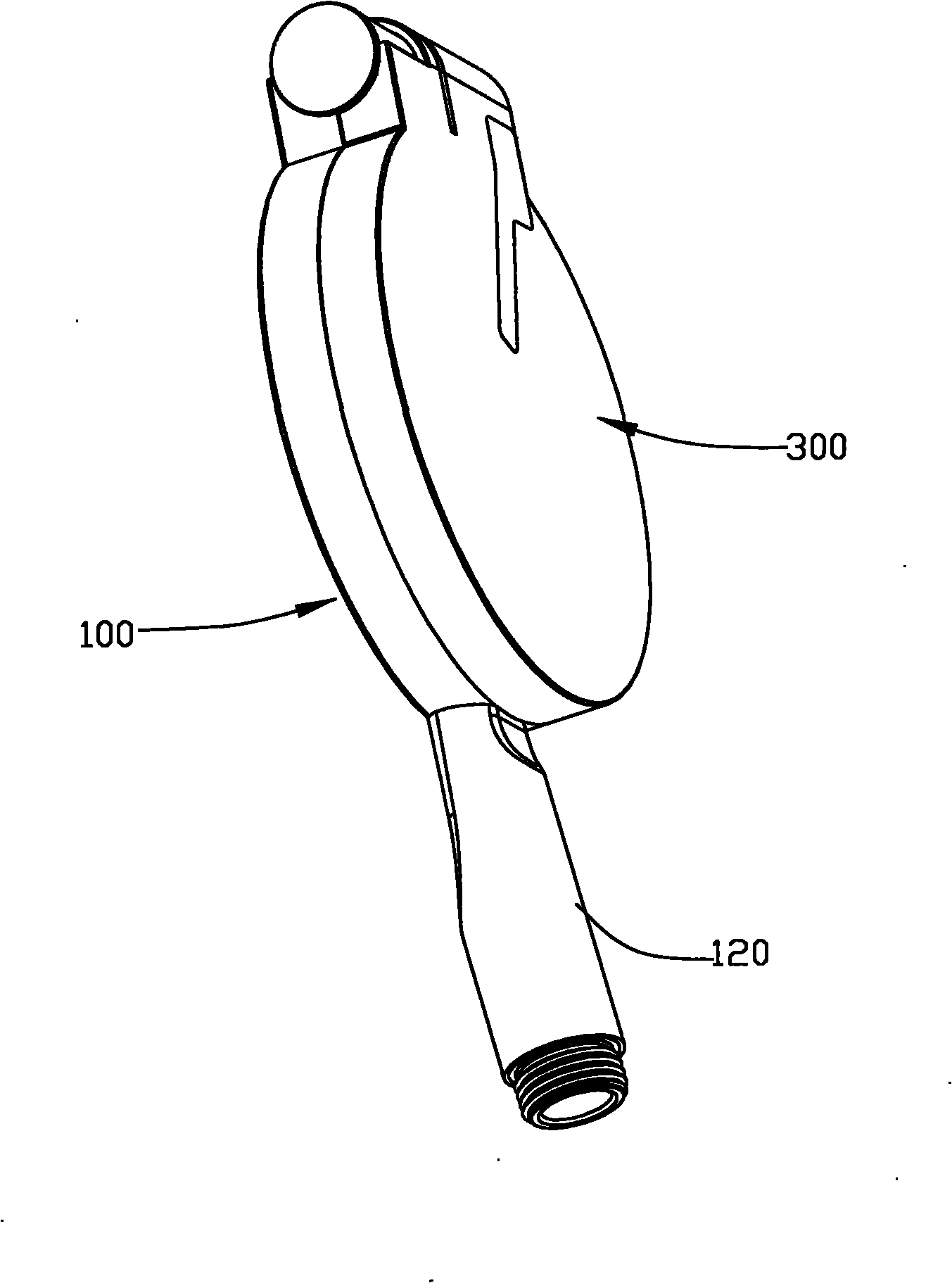 Folding flip shower head