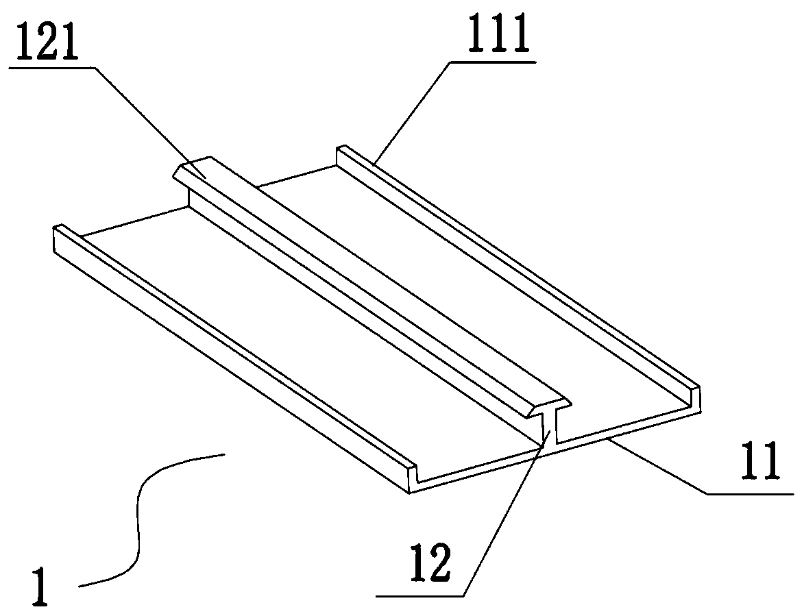 Single-legged strip seam sound absorption structure