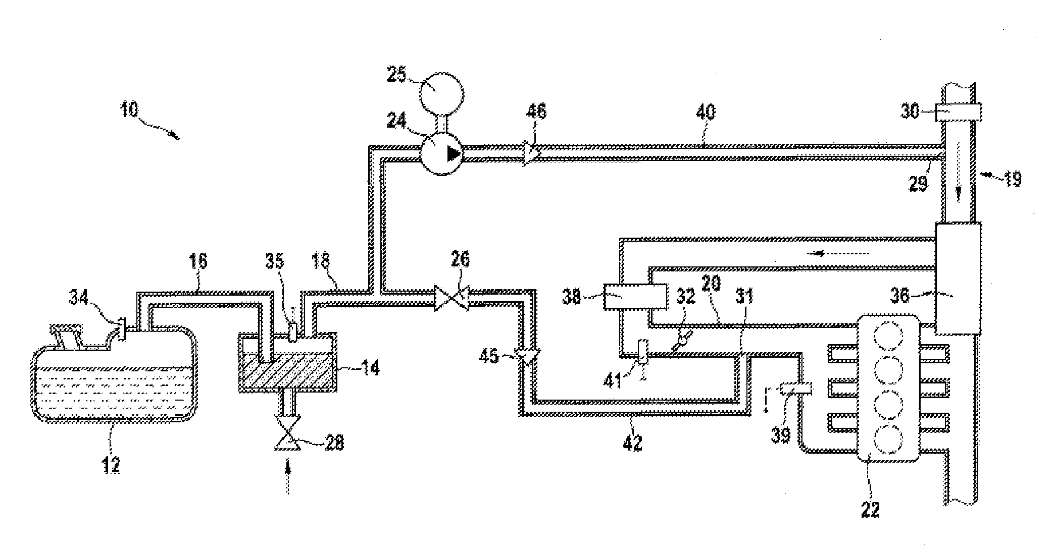 Venting system for a fuel tank