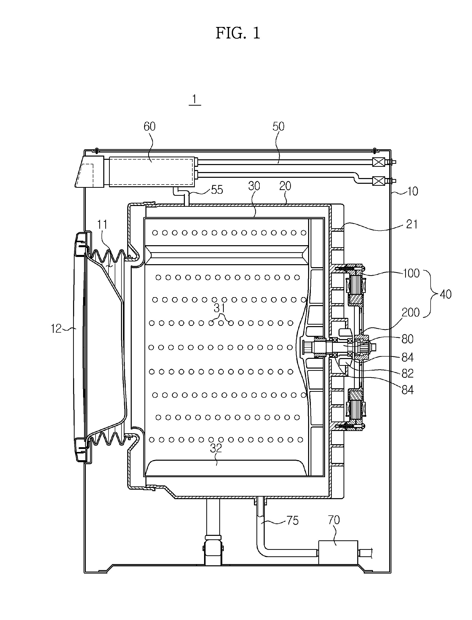 Motor and washing machine having the same