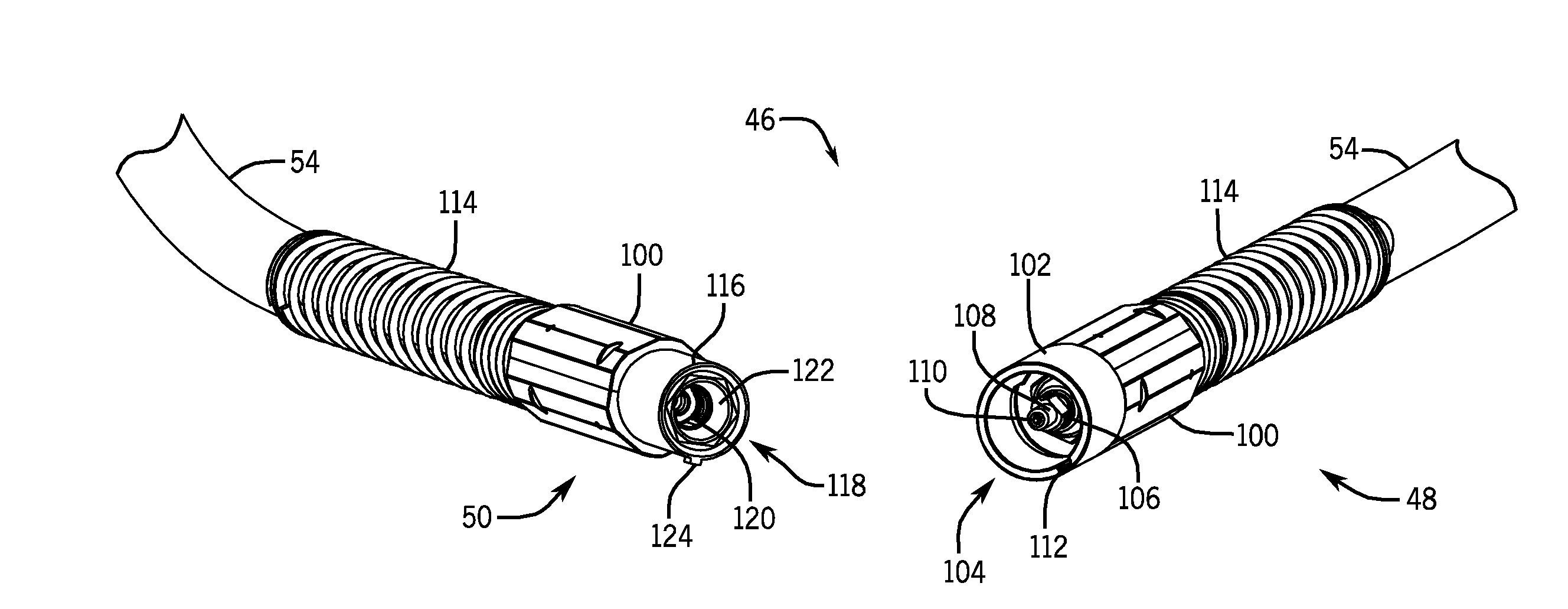 Weld electrical and gas connector with sealed gas flow