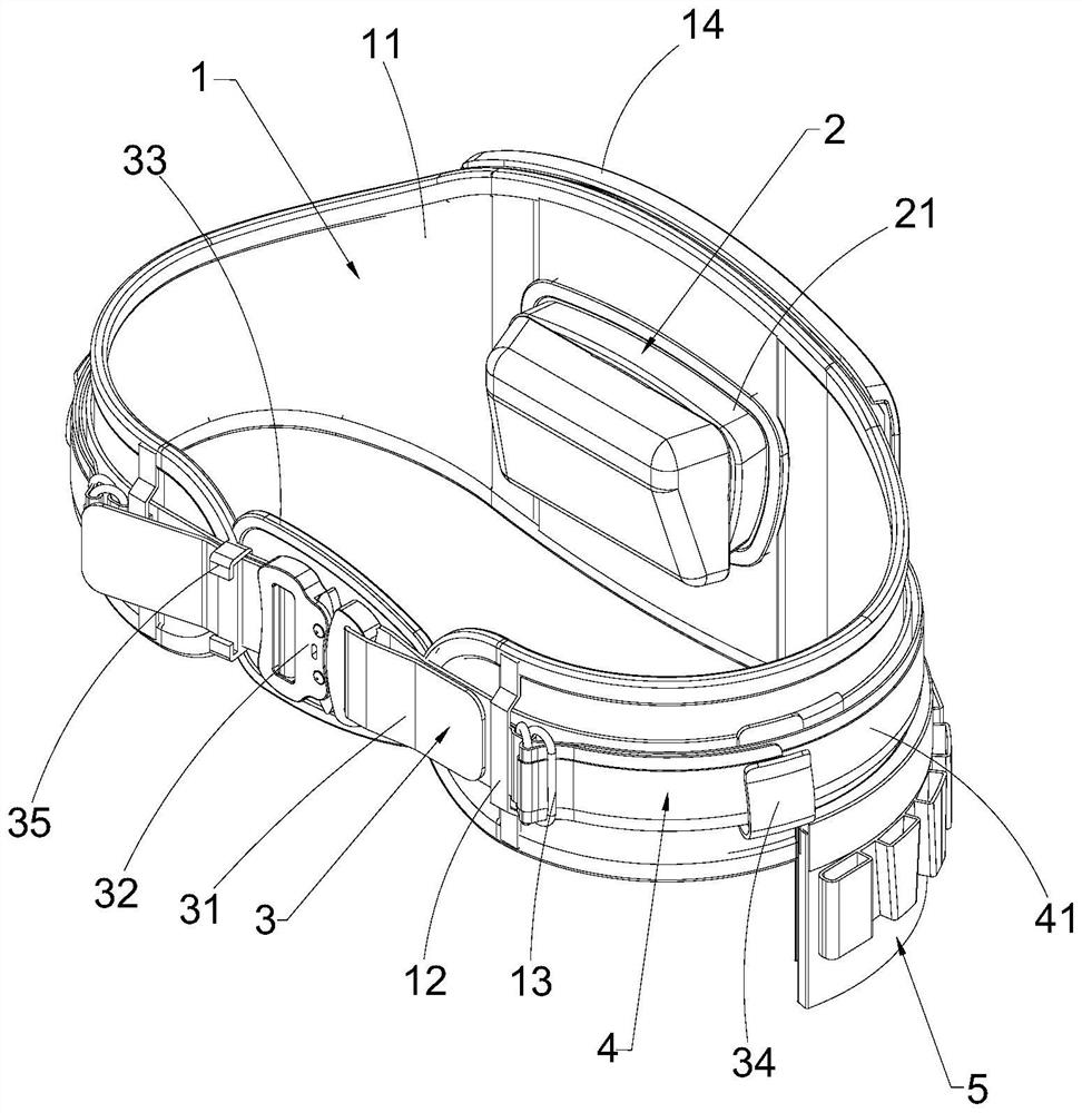 Occupational safety type waist support belt