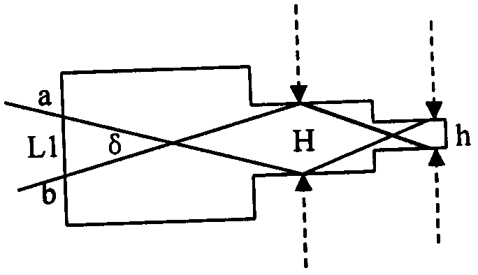 A stepped stimulated Brillouin scattering container and method