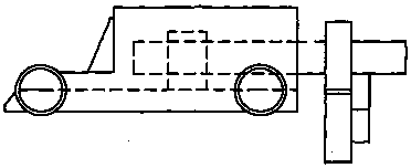 Feeding cold rolled tube slewing device