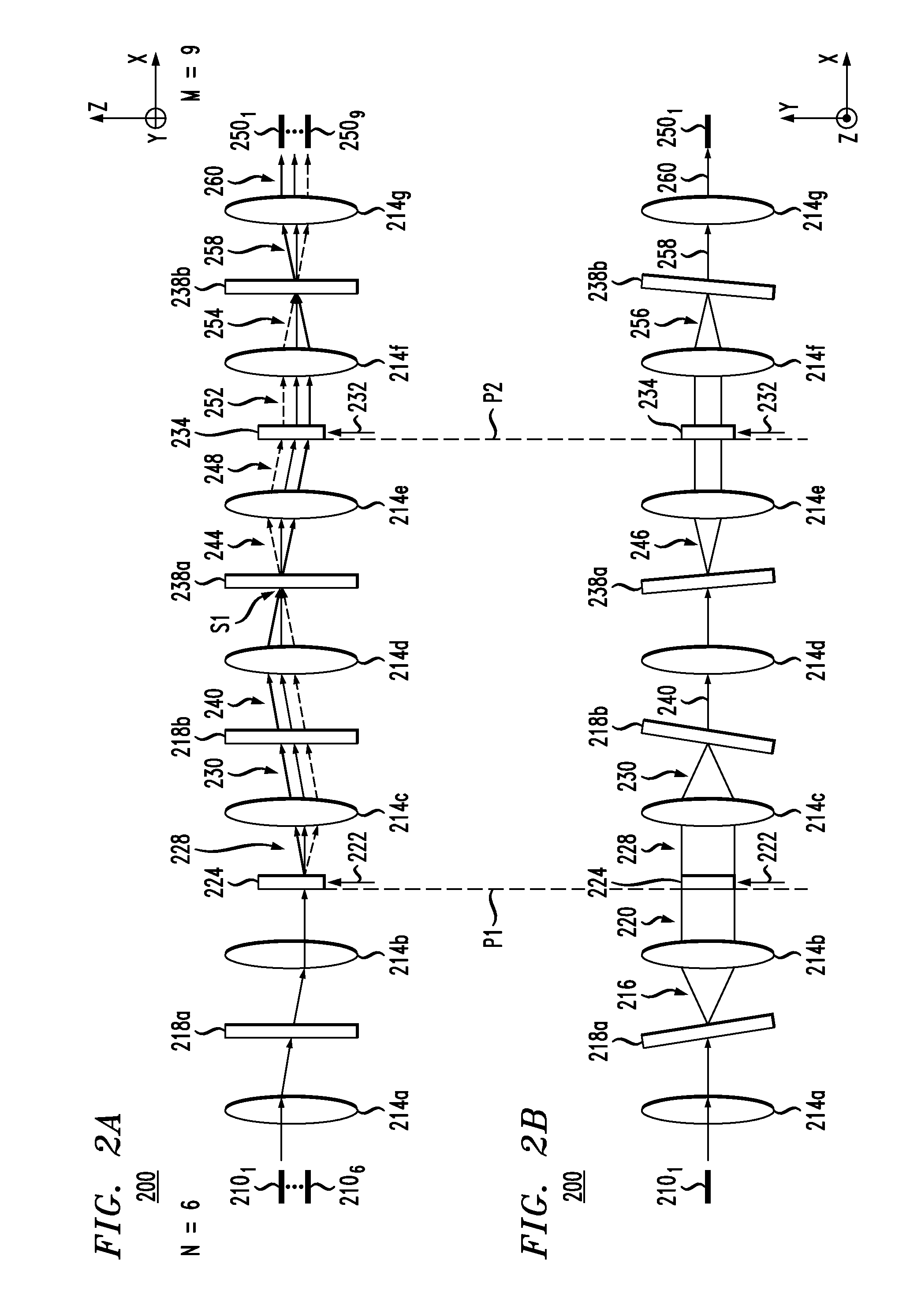 Compact wavelength-selective cross-connect device having multiple input ports and multiple output ports