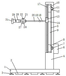 Glassware rotating support for laboratory analysis